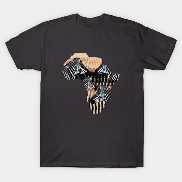 Africa with zebras T-Shirt by Againstallodds68